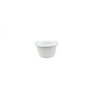 Thunder Group ML507W1 1 1/2 oz, 2 1/2" Fluted Ramekin, White - Dozen