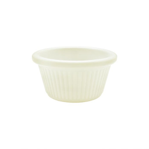 Thunder Group ML509B1R 2 oz, 2 7/8" Fluted Ramekin, Bone-Retail Pack - Pack Of 12