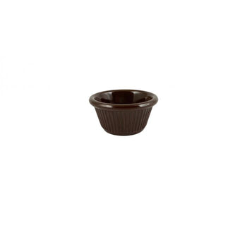 Thunder Group ML509C1 2 oz, 2 7/8" Fluted Ramekin, Chocolate - Dozen