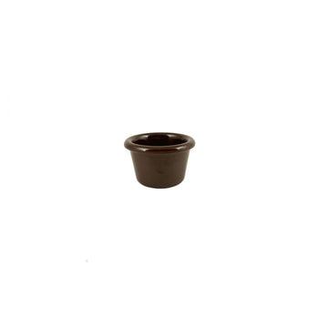 Thunder Group ML534C1 1 1/2 oz, 2 1/2" Smooth Ramekin, Chocolate - Dozen