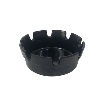 CAC China PAST-4K Ashtray Plastic 4-inches Diamater Black