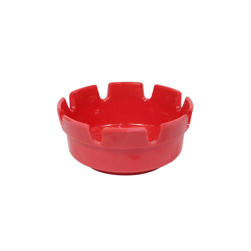 CAC China PAST-4R Ashtray Plastic 4-inches Diamater Red