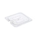 CAC China PCSL-SC Notched Polycarbonate Food Pan Cover 1/6 Size