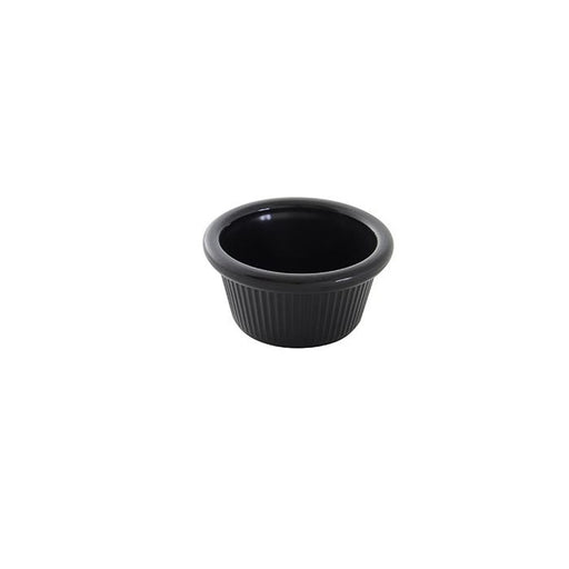 Thunder Group PL509BL1 2 oz, 2 7/8" Fluted Ramekin, Black, Plastic - Dozen