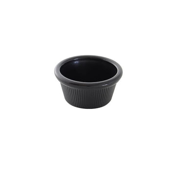 Thunder Group PL532BL1 4 oz, 3 3/8" Fluted Ramekin, Black, Plastic - Dozen