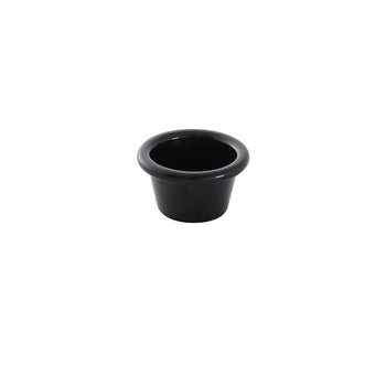 Thunder Group PL535BL1 1 3/4 oz, 2 1/2" Smooth Ramekin, Black, Plastic - Dozen