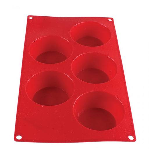 Thunder Group PLBM003S 4.57 oz Muffin High Heat Silicone Baking Mold, 5 Cavities