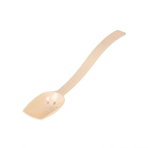 Thunder Group PLBS110BG 10" Buffet Spoon, Perforated, Polycarbonate, 3/4 oz, Beige Color - Dozen