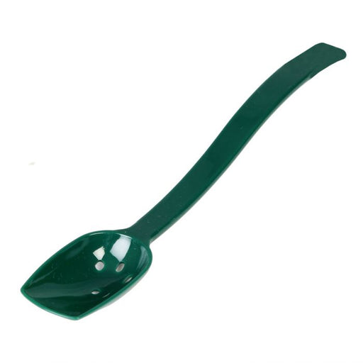 Thunder Group PLBS110GR 10" Buffet Spoon, Perforated, Polycarbonate, 3/4 oz, Green Color - Dozen