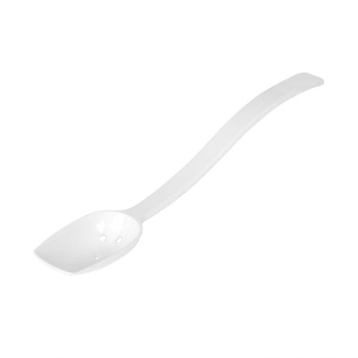 Thunder Group PLBS110WH 10" Buffet Spoon, Perforated, Polycarbonate, 3/4 oz, White Color - Dozen