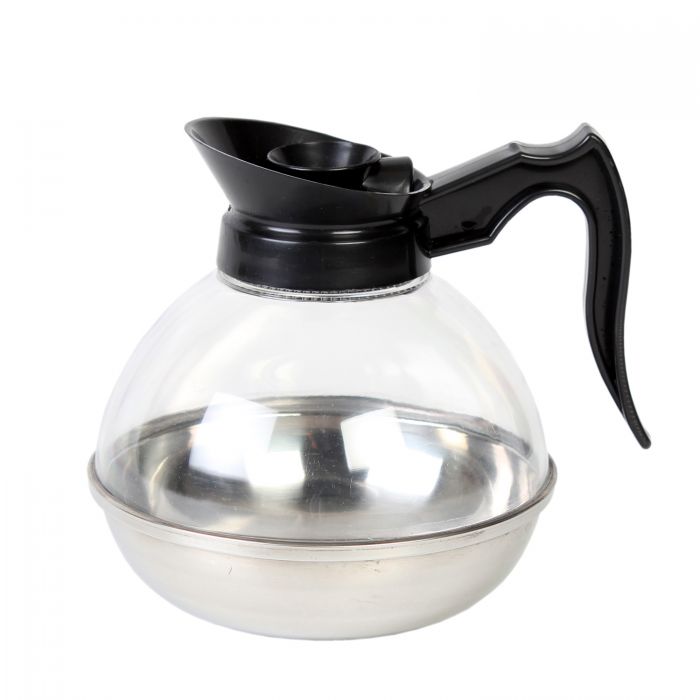 Thunder Group PLCD064 64 oz Polycarbonate Coffee Decanters with Stainless Steel Base