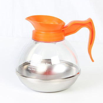 Thunder Group PLCD064D 64 oz Polycarbonate Coffee Decanters with Stainless Steel Base Decaf