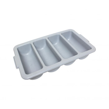 Thunder Group PLFCCB001 Four Compartment Cutlery Box - Grey