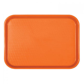 Thunder Group PLFFT1014RR 10 1/2" X 13 5/8", Fast Food Tray, Rectangular, Plastic, Orange