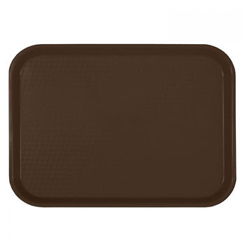 Thunder Group PLFFT1216BR 12" X 16 1/4", Fast Food Tray, Rectangular, Plastic, Brown