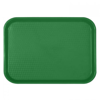 Thunder Group PLFFT1216GR 12" X 16 1/4", Fast Food Tray, Rectangular, Plastic, Green