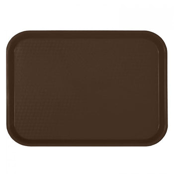 Thunder Group PLFFT1418BR 14" X 17 3/4", Fast Food Tray, Rectangular, Plastic, Brown