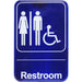 Thunder Group PLIS6903BL 6" X 9" Information Sign With Symbols, Restrooms/ Accessible