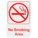 Thunder Group PLIS6905RD 6" X 9" Information Sign With Symbols, No Smoking Area
