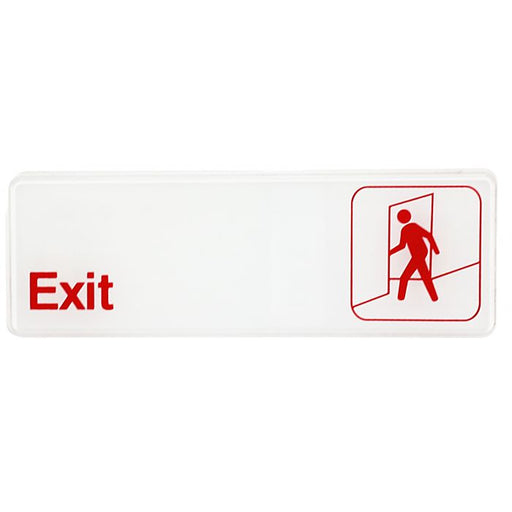 Thunder Group PLIS9307RD 9" X 3" Information Sign With Symbols, Exit