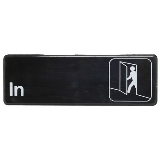 Thunder Group PLIS9309BK 9" X 3" Information Sign With Symbols, In