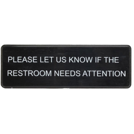 Thunder Group PLIS9334BK 9" X 3" Information Sign With Symbols, Please Let Us Know If The Restâ€¦