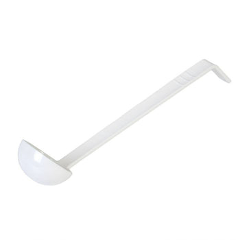 Thunder Group PLOP010WH 10 1/2", One Piece Ladle, Polycarbonate, 1 oz, White Color