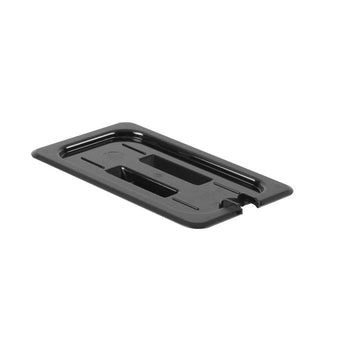 Thunder Group PLPA7140CSBK Quarter Size Slotted Cover For Polycarbonate Food Pan, Black