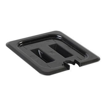 Thunder Group PLPA7160CSBK Sixth Size Slotted Cover For Polycarbonate Food Pan, Black