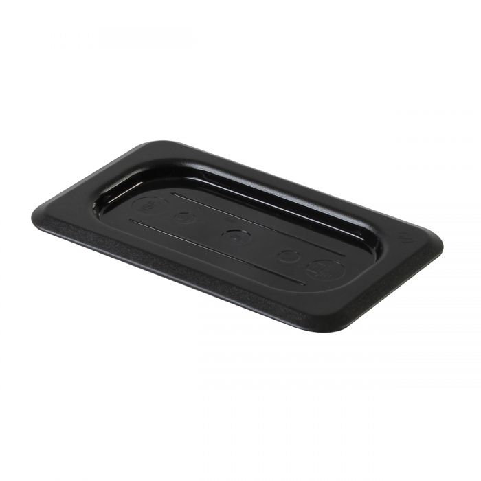 Thunder Group PLPA7190CBK Ninth Size Solid Cover For Polycarbonate Food Pan, Black