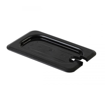 Thunder Group PLPA7190CSBK Ninth Size Slotted Cover For Polycarbonate Food Pan, Black