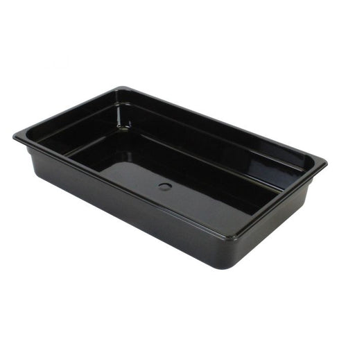 Thunder Group PLPA8004BK Full Size 4" Deep Polycarbonate Food Pan, Black