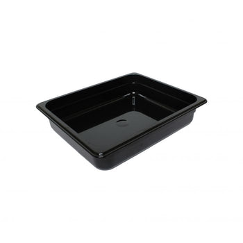 Thunder Group PLPA8122BK Half Size 2 1/2" Deep Polycarbonate Food Pan, Black