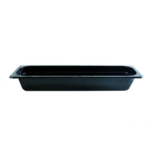 Thunder Group PLPA8122LBK Half Size Long 2 1/2" Deep, Polycarbonate Food Pan, Black