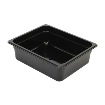 Thunder Group PLPA8124BK Half Size 4" Deep Polycarbonate Food Pan, Black