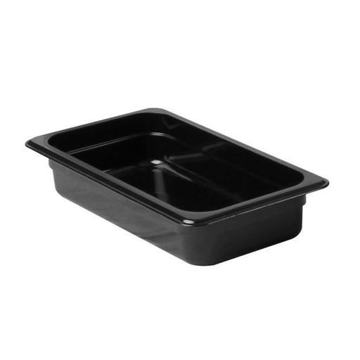 Thunder Group PLPA8132BK Third Size 2 1/2" Deep Polycarbonate Food Pan, Black