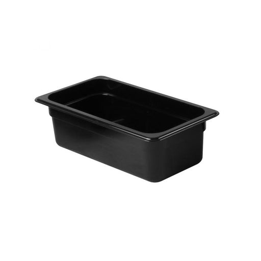 Thunder Group PLPA8134BK Third Size 4" Deep Polycarbonate Food Pan, Black