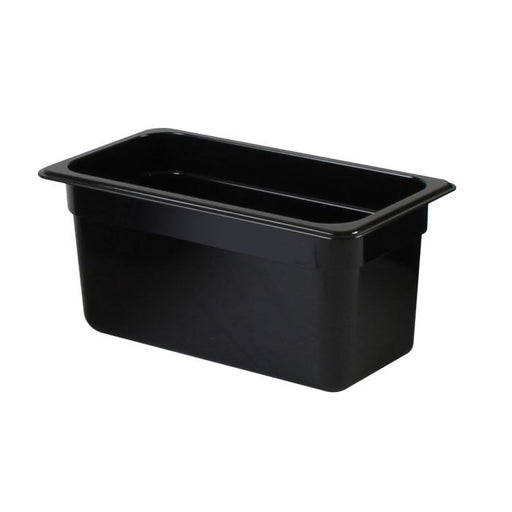 Thunder Group PLPA8136BK Third Size 6" Deep Polycarbonate Food Pan, Black