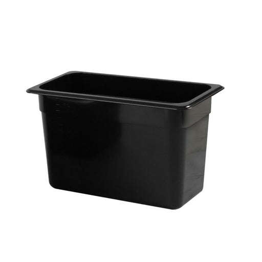 Thunder Group PLPA8138BK Third Size 8" Deep Polycarbonate Food Pan , Black