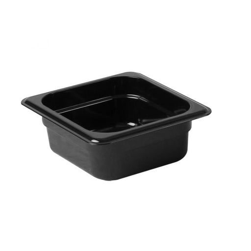 Thunder Group PLPA8162BK Sixth Size 2 1/2" Deep Polycarbonate Food Pan, Black