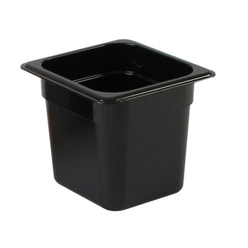 Thunder Group PLPA8166BK Sixth Size 6" Deep Polycarbonate Food Pan, Black