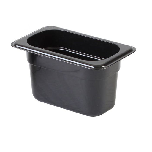 Thunder Group PLPA8194BK Ninth Size 4" Deep Polycarbonate Food Pan, Black