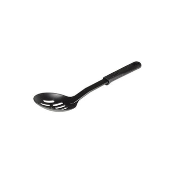 Thunder Group PLPP005BK 11 1/2" Nylon Slotted Heat Resistant Spoon, Black, 410 Degrees Fahrenheit