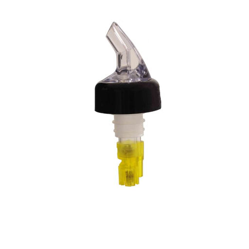 Thunder Group PLPR150C 1 1/2 oz, Yellow Measured Liquor Pourer With Collar - Pack Of 12