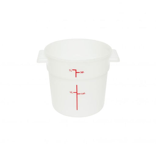 Thunder Group PLRFT301PP 1 Qt Round Food Storage Container, PP, White