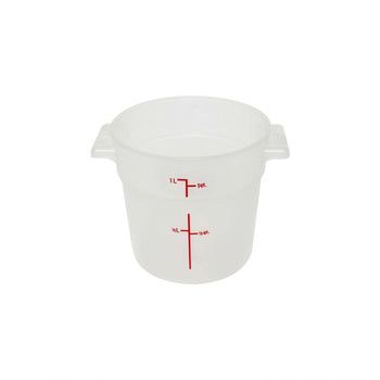 Thunder Group PLRFT301TL 1 Qt Round Food Storage Container, PP, Translucent