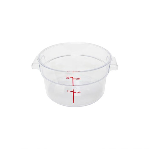 Thunder Group PLRFT302PC 2 Qt Round Food Storage Container, PC, Clear