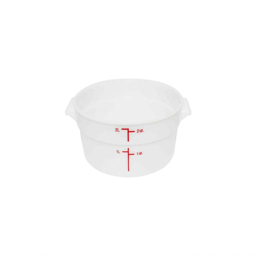 Thunder Group PLRFT302PP 2 Qt Round Food Storage Container, PP, White