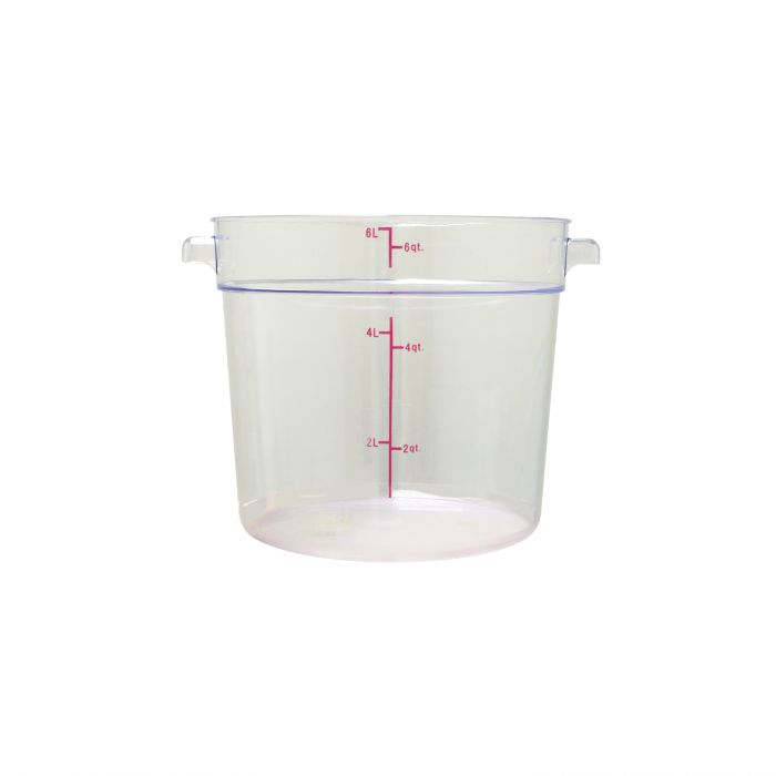 Thunder Group PLRFT306PC 6 Qt Round Food Storage Container, PC, Clear