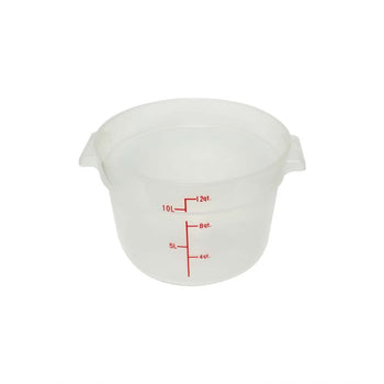 Thunder Group PLRFT312TL 12 Qt Round Food Storage Container, PP, Translucent